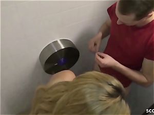 CAUGHT AND SPY GERMAN college teenagers drill ON toilet AT school
